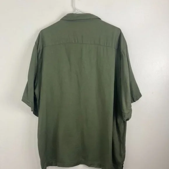 Tommy Bahama Olive Button Down Shirt - Picture 6 of 6